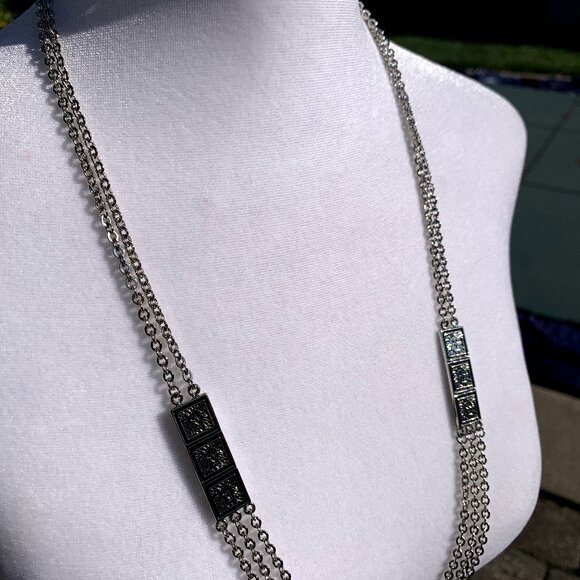 Vtg Elegant Anne Klein 2-3 Strand Long Necklace - Picture 4 of 10